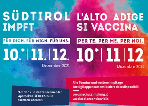 Landesweite Impfaktion vom 10. bis 12. Dezember 2021
