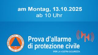 Landesweiter Zivilschutz-Probealarm – 13. Oktober 2025