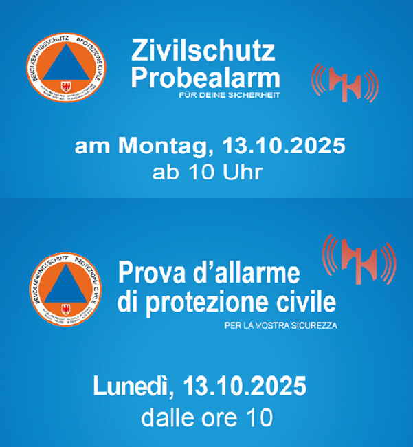 Landesweiter Zivilschutz-Probealarm – 13. Oktober 2025