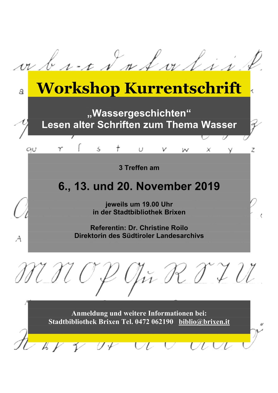 Workshop Kurrentschrift