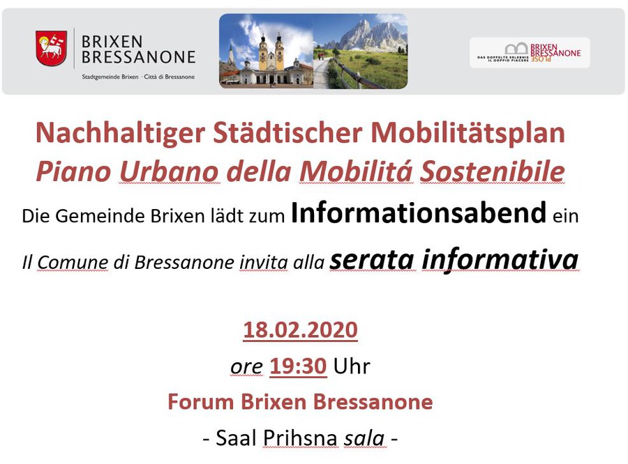 Serata informativa: Piano urbano della mobilità sostenibile