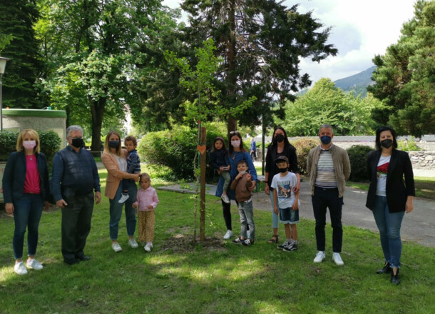Benedizione dell’albero delle famiglie nei Giardini Rapp di Bressanone