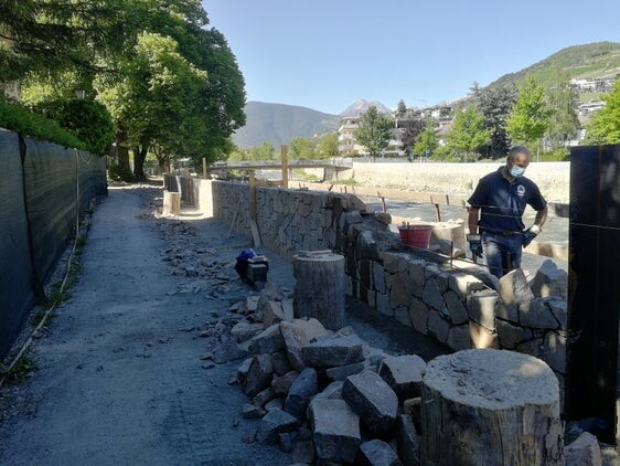 Hochwasserschutz am Eisack in Brixen wird weitergebaut