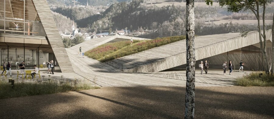 Inaugurazione della mostra delle proposte di progetto del parco sportivo e ricreativo Bressanone Millan