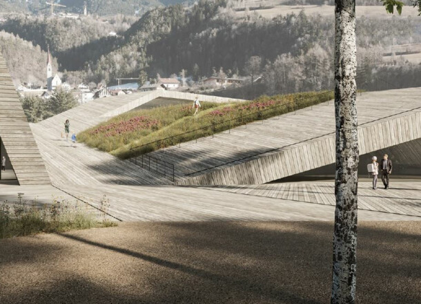 Eröffnung der Ausstellung zur Realisierung des Sport- und Freizeitparks Brixen Milland