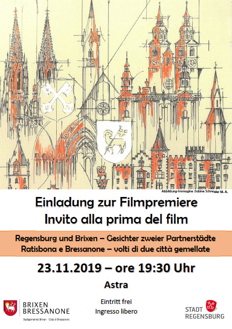 Filmpremiere „Regensburg und Brixen – Gesichter zweier Partnerstädte“