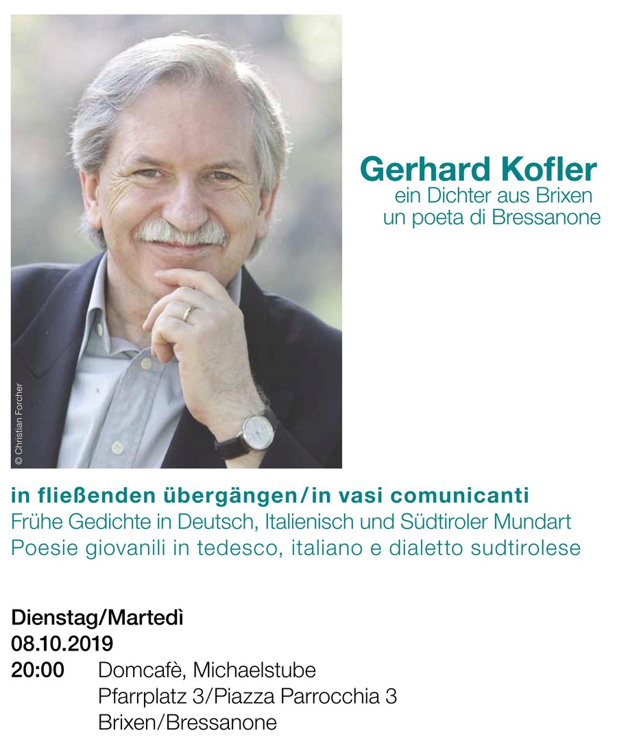 Serata di lettura - Gerhard Kofler, un poeta di Bressanone