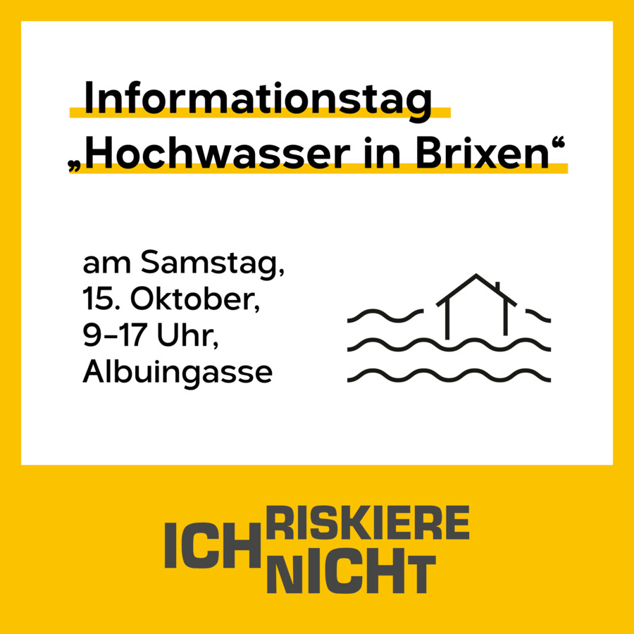 "Hochwasser in Brixen": Informationstag am 15. Oktober