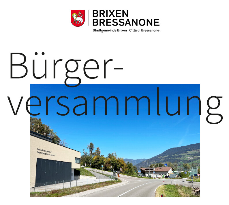 Gemeinde Brixen lädt zur Bürgerversammlung in Tils ein