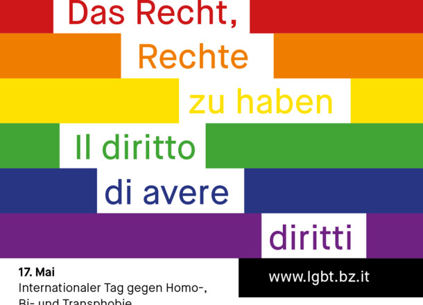 Brixen beteiligt sich am Tag gegen Homophobie